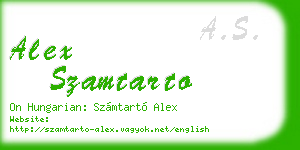 alex szamtarto business card